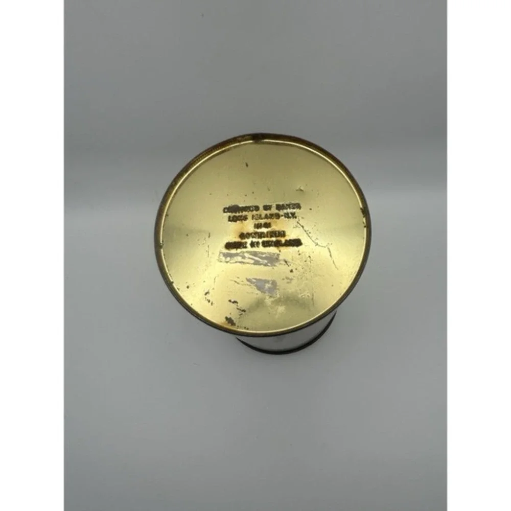 Vintage Poppy Talcum Powder Highly Perfumed Metal Tin Empty Made In England Blue